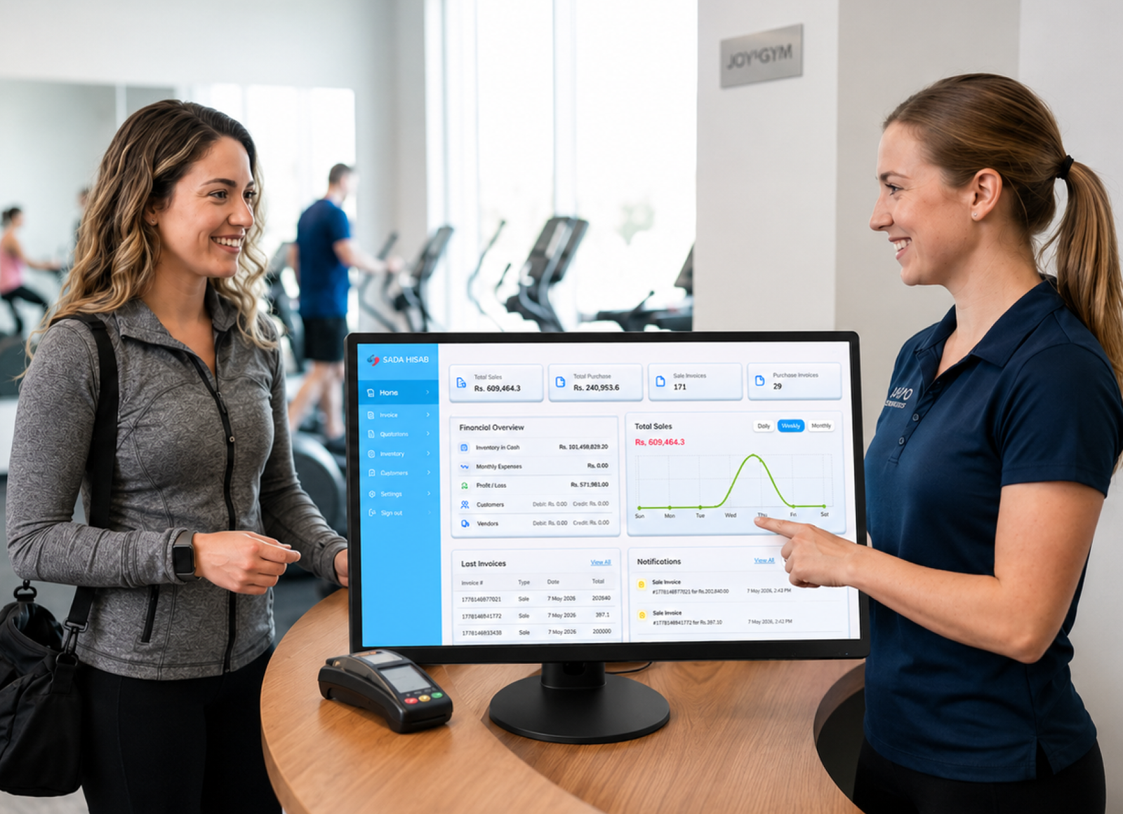 POS software for gym and fitness centers